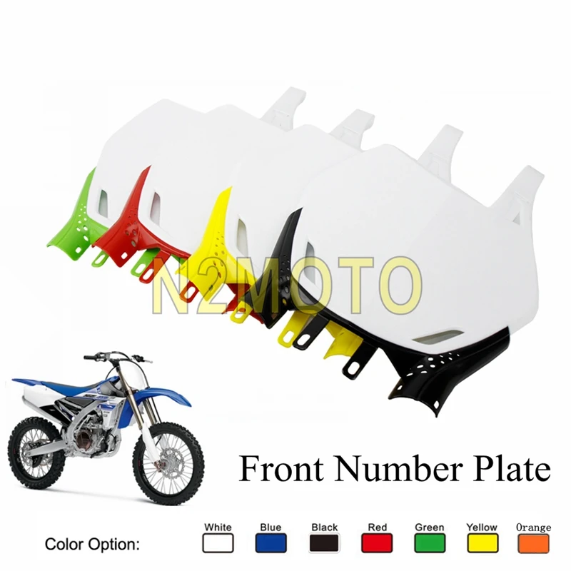 

Plastic Front Number Plates Name Panel For Kawasaki Honda Suzuki Yamaha KTM DR RM WR XT YZ YZF KLX KX XR CRF MX Motocross