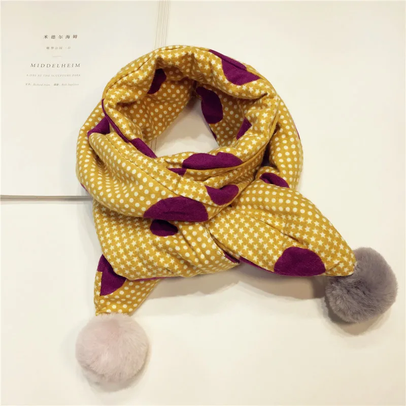 color 4 Новые осенне-зимние хлопковые шарфы для девочек, детский шарф из хлопка и льна, шарф с круглым вырезом и рисунком для мальчиков и девочек, новые модные шарфы для детей - Цвет: color 4