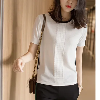 

Tops Coffee Short Sleeve Crushed Velvet T-shirt Casual Womens Tee Shirts