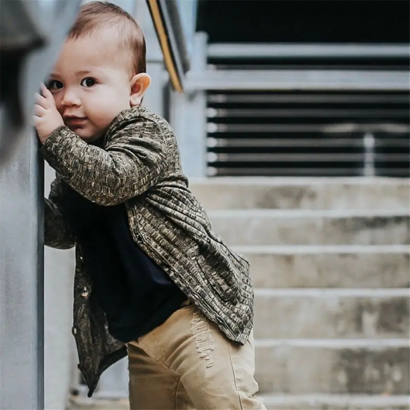 Pudcoco Knitted Cardigan Autumn Winter Cotton Sweater Top Baby Children's Clothing Boys Girls Jumper Kids Spring Wear New |