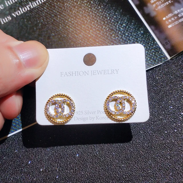 Women's Geometric Drop Earrings 2021 New Round Pendant Earrings Party Jewelry Gift Golden Fashion Trend Fashion Stud Earrings EDZ-103