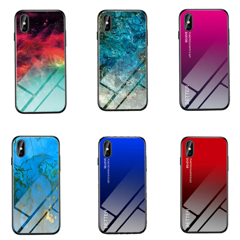 

Silicone phone Case For IPhone 11 Transparent glass Back Cover bumper Anti-fall Cover for IPhone 11 Pro 11Pro Max Silicon Case