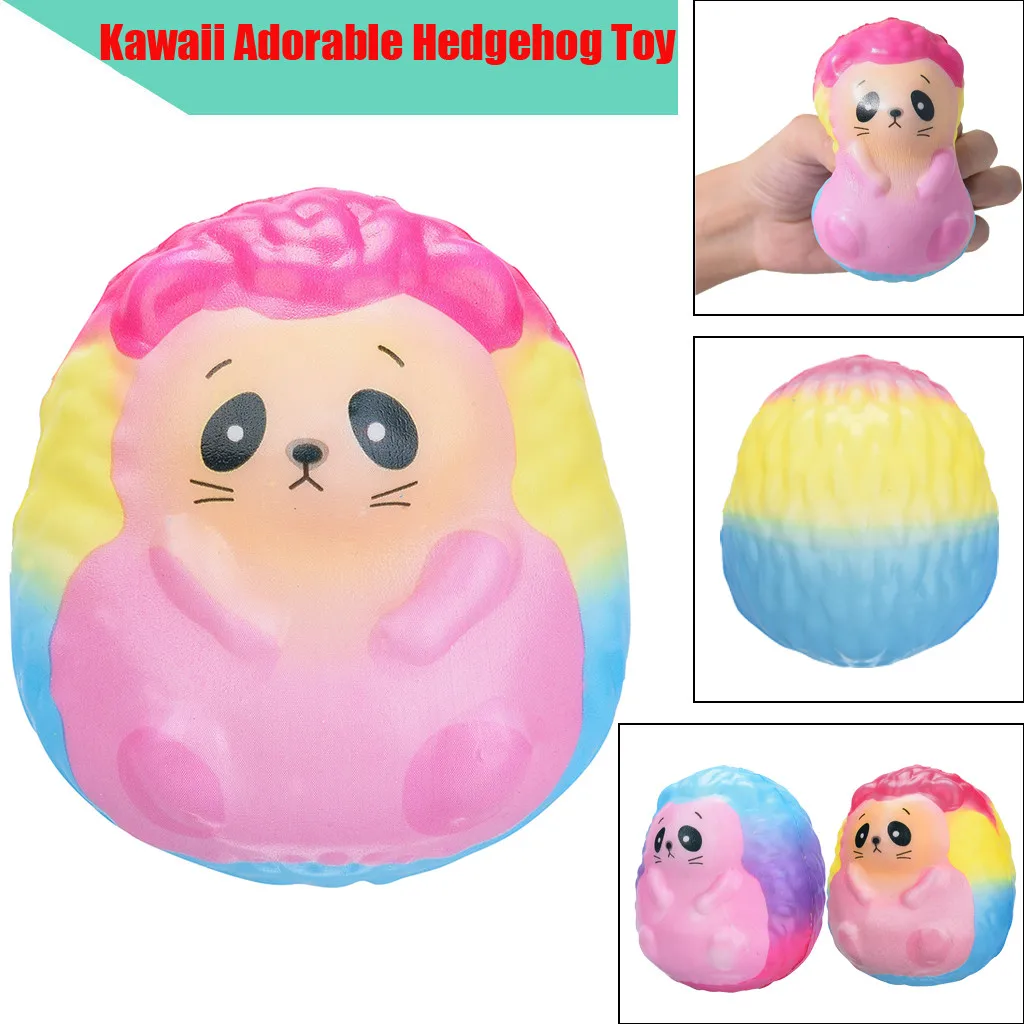 Jumbo Kawaii Hedgehog Squishies Милая галактика медленно поднимающееся животное сжимается сквиш Изысканный детский подарок Прямая поставка