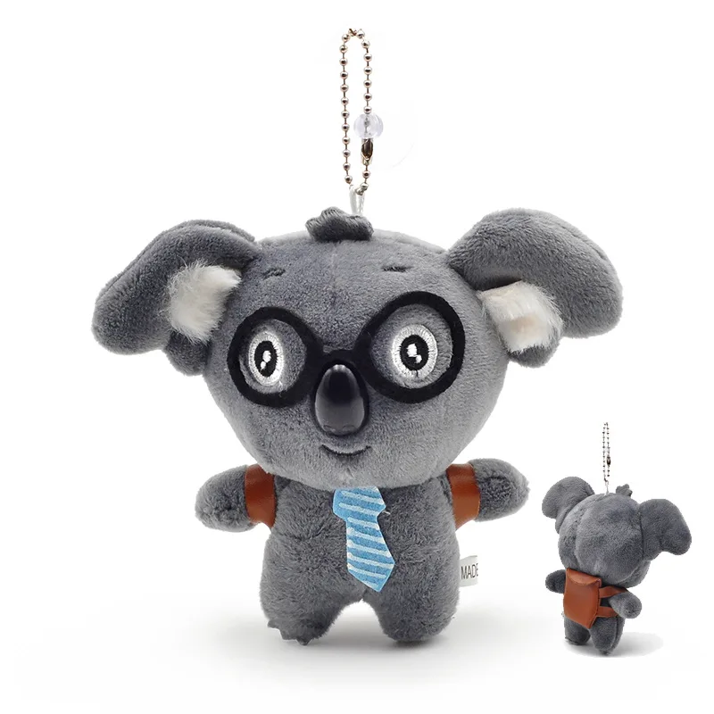 

5Pcs 4 Color Randomly Mini Koala Key Rings Keychains Fur Pompom Fluffy Trinkets Car Handbag Pendant Blue/Pink/Gray/Brown