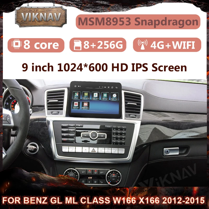 

Android 11.0 car For Mercedes benz GL ML CLASS W166 X166 2012-2015 radio multimedia player GPS Navigation Head Unit Carplay