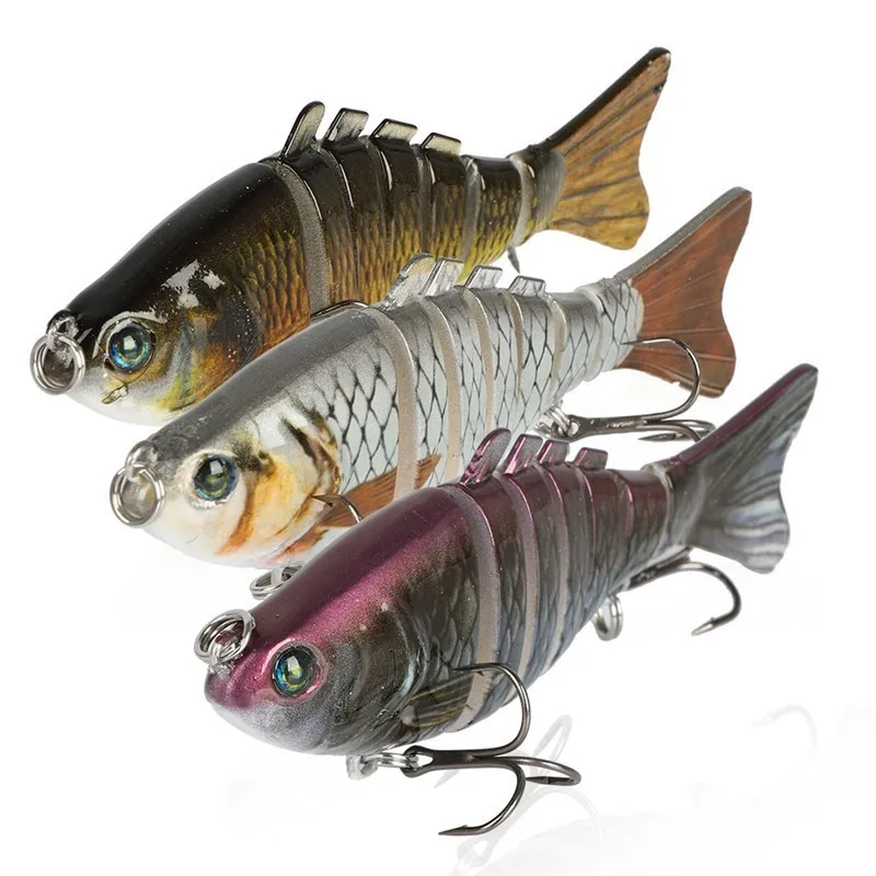 Поддельные приманки для рыбалки Minnow Мульти соединенная жесткая приманка 10 см