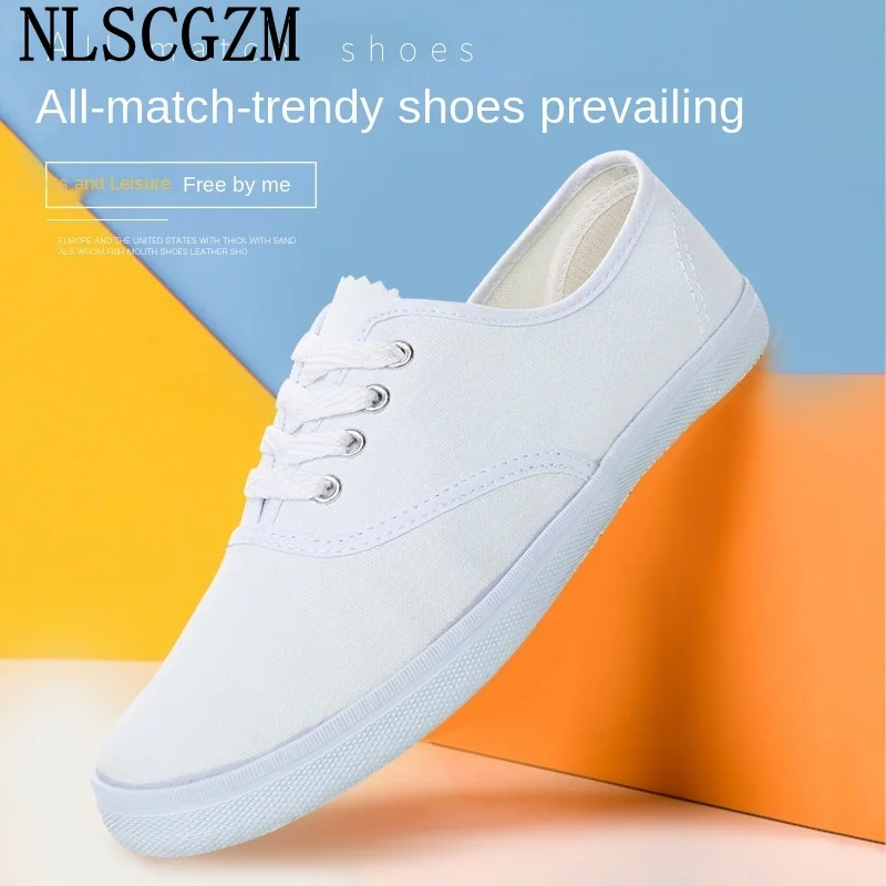 Canvas Shoes for Men Vulcanize White Fashion Shoes Men Casual