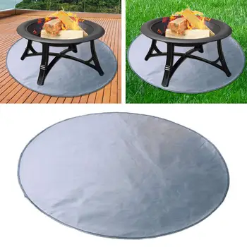 

24/36 Inch Fire Pit Mat Fireproof Mat And Barbecue Deck Protection Mat Fire-resistant Round Lawn Protection Mat For Camping Tool