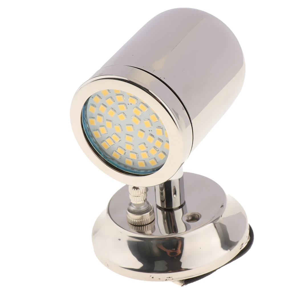 

Lamp Replacement Light with 304 Stainless Steel LED Reading Light for Marine RV Camper