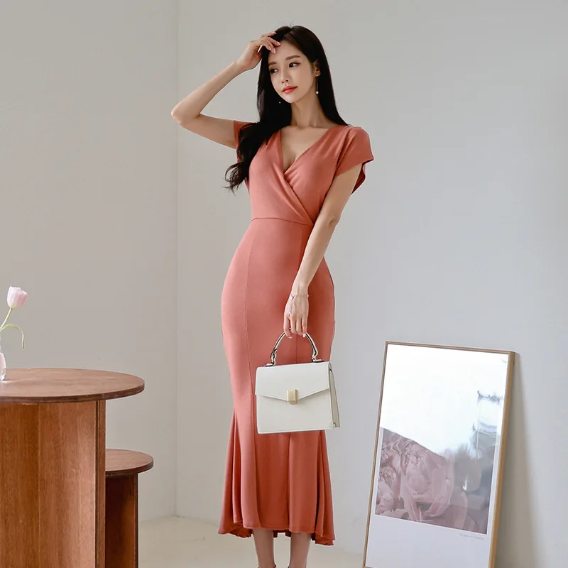 Женское платье большого размера в стиле трубы высокого качества Женское облегающее летнее платье с коротким рукавом кружевной корсет платье с запахом