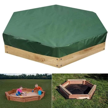 

Hexagonal Sandpit Covers with Drawstring, Oxford Cloth Waterproof Dust Protection Sandbox Cover for Home Garden Outdoor Pool