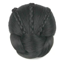 Soowee 6 цветов синтетические волосы плетеный шиньон с зажимом в пучке волос пончик ролики аксессуары для женщин