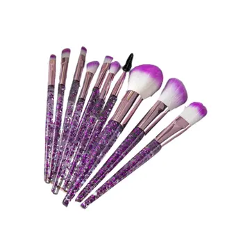 

10Pcs Makeup Brushes Crystal Handle Makeup Brushes Set Eye Shadow Blending Eyeliner Eyelash Eyebrow Foundation Blush Brush