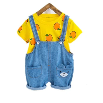 

New Summer Children Casual Clothing Baby Boys Girls Print T Shirt Shorts 2Pcs/sets Kids Infant Clothes Toddler Fashion Tracksuit
