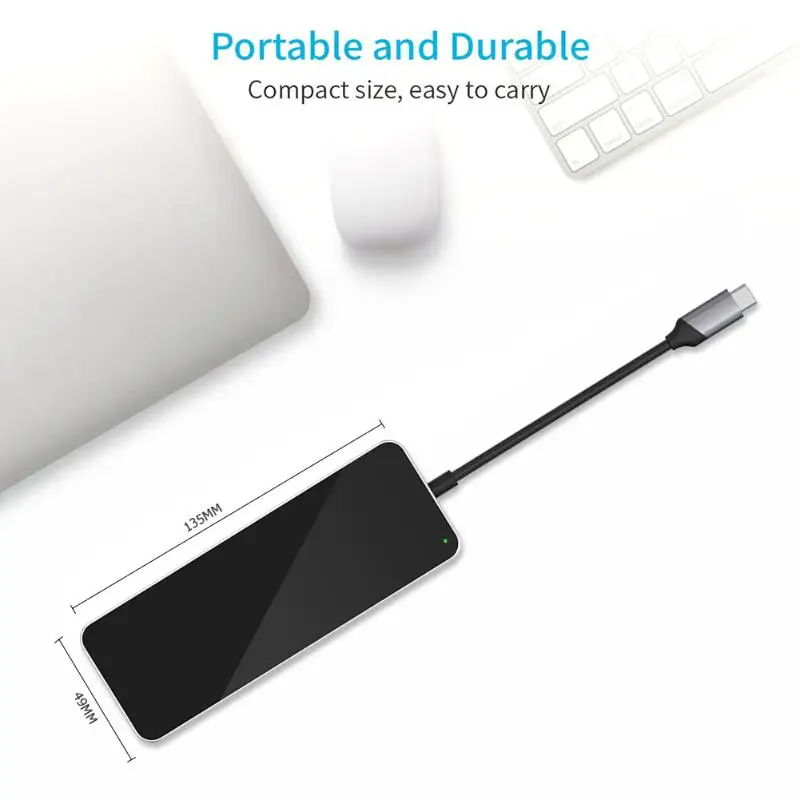 Док-станции для ноутбуков 11 портов type-C концентратор для HDMI VGA RJ45 USB3.0/2,0 TF карта PD порт конвертер адаптер Аксессуары для ноутбуков