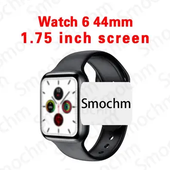 

Smochm Waterproof IWO Watch 6 Smart Watch 1.75 inch Screen 44mm Heart Rate Temperature Blood Pressure ECG Steps for iOS Android