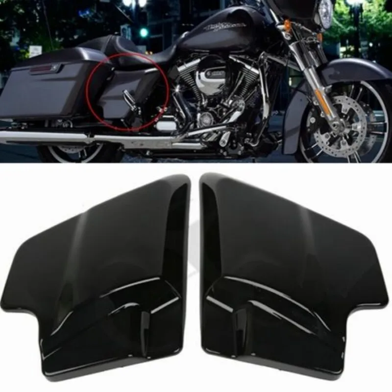 МОТОЦИКЛ ABS боковая панель для Harley Touring Street скольжение; туризм FLT FLH 2009- яркий черный