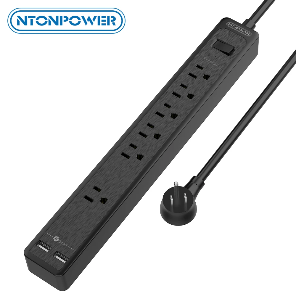 

NTONPOWER US Smart Power Stirp Multi Plug USB Socket Surge Protector Extension Board Wall Mounted Phone Socket For Home Office