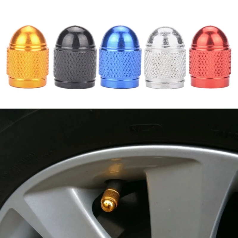 

4pcs/set Universal Short Bullet Creative Aluminum Alloy Valve Caps Car Valve Caps Creative Tire Caps For Most Trucks Pickups