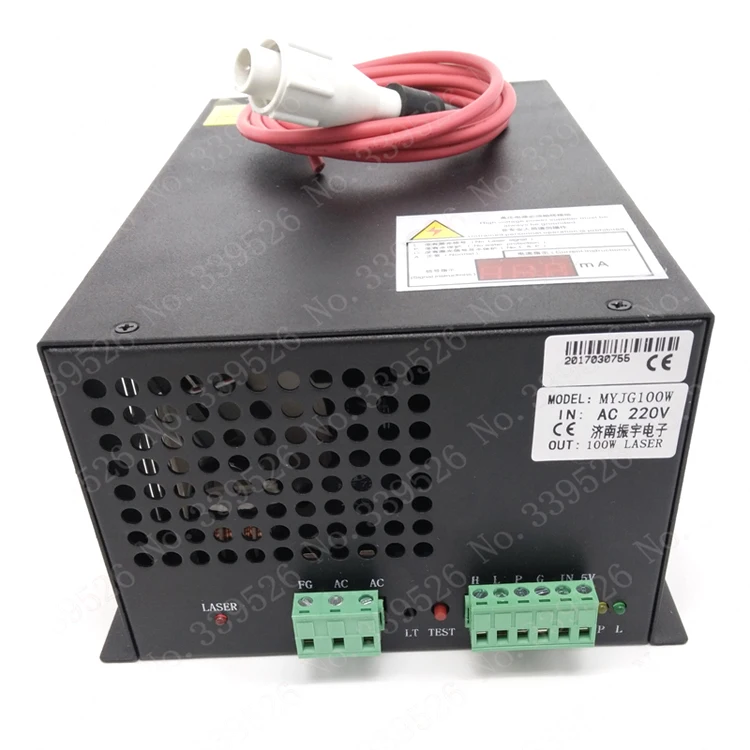 MYJG100W Новый CO2 Лазерный источник питания 100 Вт с диагностикой неисправностей регулятор напряжения и светодиодный дисплей для CO2 лазерной