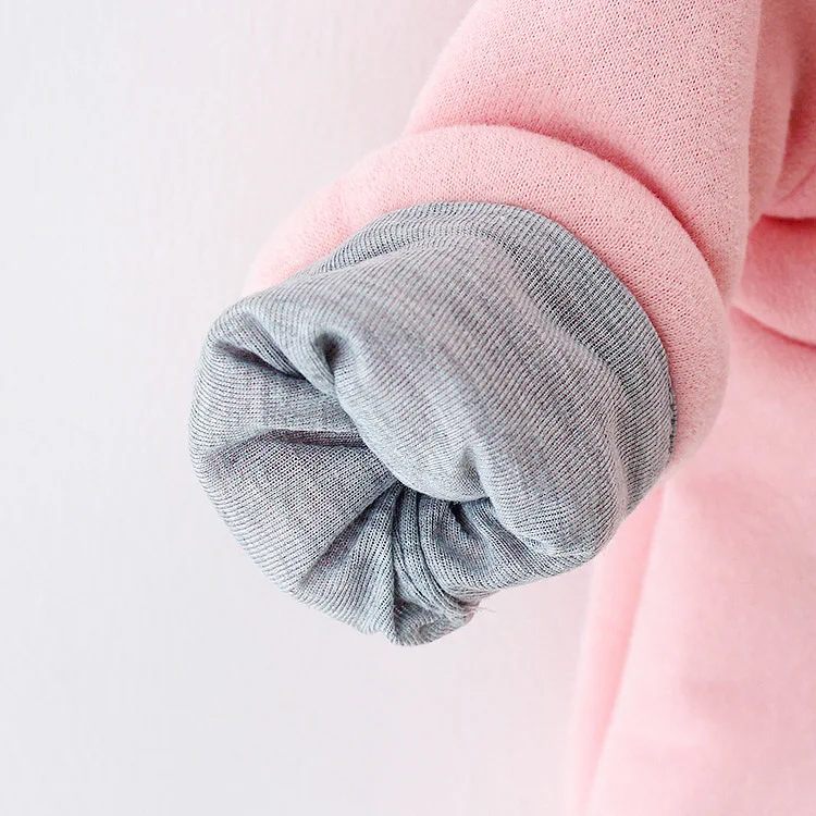 Spring And Autumn Coat Female Baby Hooded CHILDREN'S Cardigan Solid Color Two Furry Ball Rabbit Eared