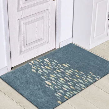 Geometric carpet entrance door mat living room anti-slip carpet absorbent bath mat kitchen rug welcome mats for front door