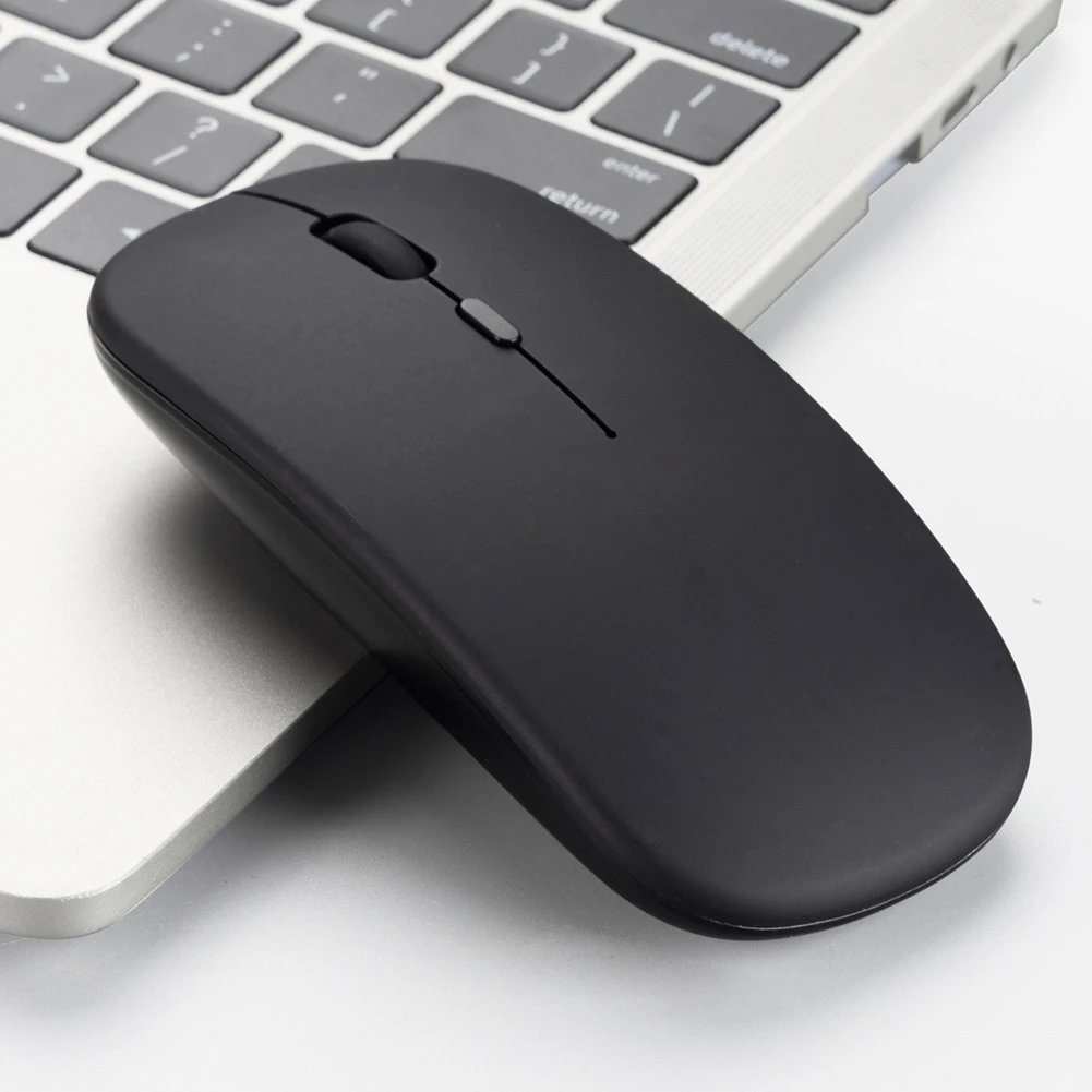 2,4 ГГц практичный домашний компьютер для ноутбука USB Перезаряжаемый подарок Бесшумная эргономичная беспроводная мышь аксессуары портативная Бесшумная офисная - Цвет: Черный