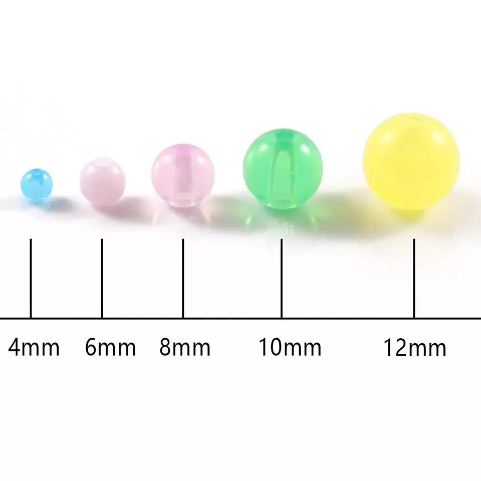 Cuentas Paciadoras Redondas De Acrílico Para Hacer Joyas, Accorios