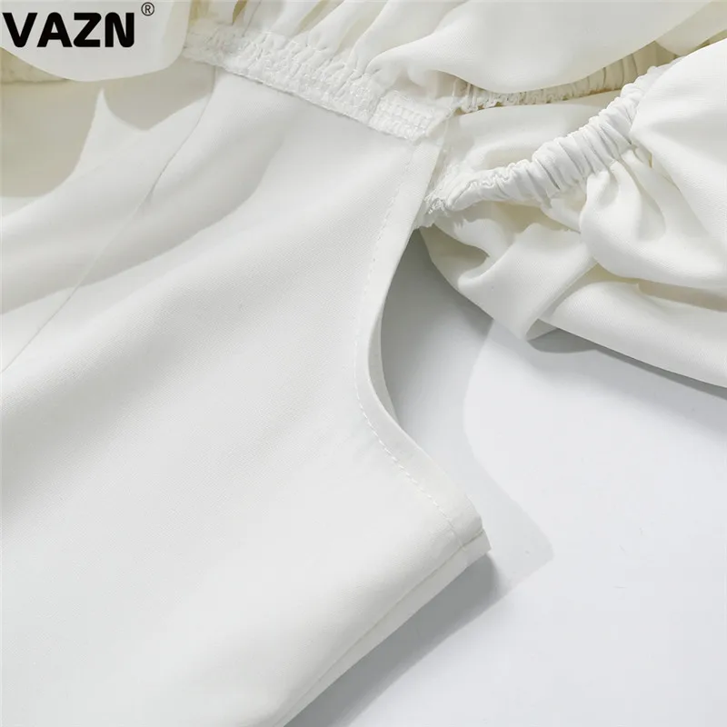 VAZN, горячее предложение, свежее, прозрачное, просвечивающее, милое, для взрослого возраста, сексуальное, Клубное, модное, без бретелек, одноцветное, с коротким рукавом, с высокой талией, женское, тонкое, мини-платье