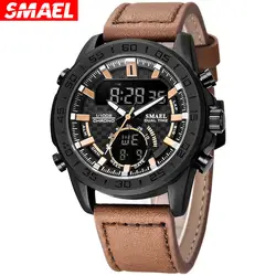 SMAEL 2019 новые мужские военные часы водонепроницаемые спортивные мужские часы с двойным дисплеем часы с хронографом мужские наручные часы