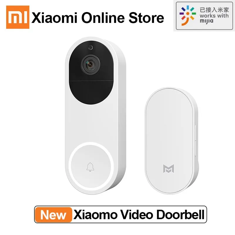 Xiaomi Xiaomo видео дверной звонок набор AI распознавание лица 1080P ИК ночного видения дверной звонок обнаружения движения SMS Push домофон 1080p