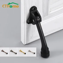 

Kickdown Door Stopper Zinc Alloy Pedal Rubber Door Stops Collision Avoidance Non-Slip Door Kickstand Furniture Holder Hardware