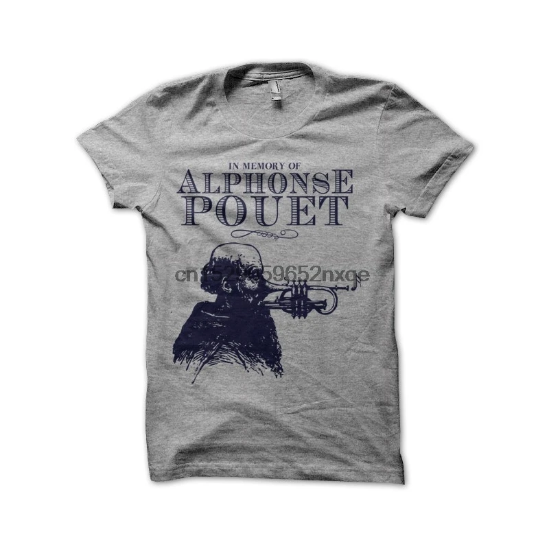 Мужская футболка Alphons gray teeshirt Pouet изобретатель трубы в двенадцати веке футболки