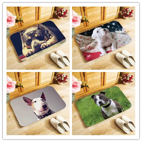New Cute Dogs Bullterrier 2.0L Bull Terrier Zerbino Ingresso Tappetini Indoor Outdoor Antiscivolo Tappetini 40X60Cm