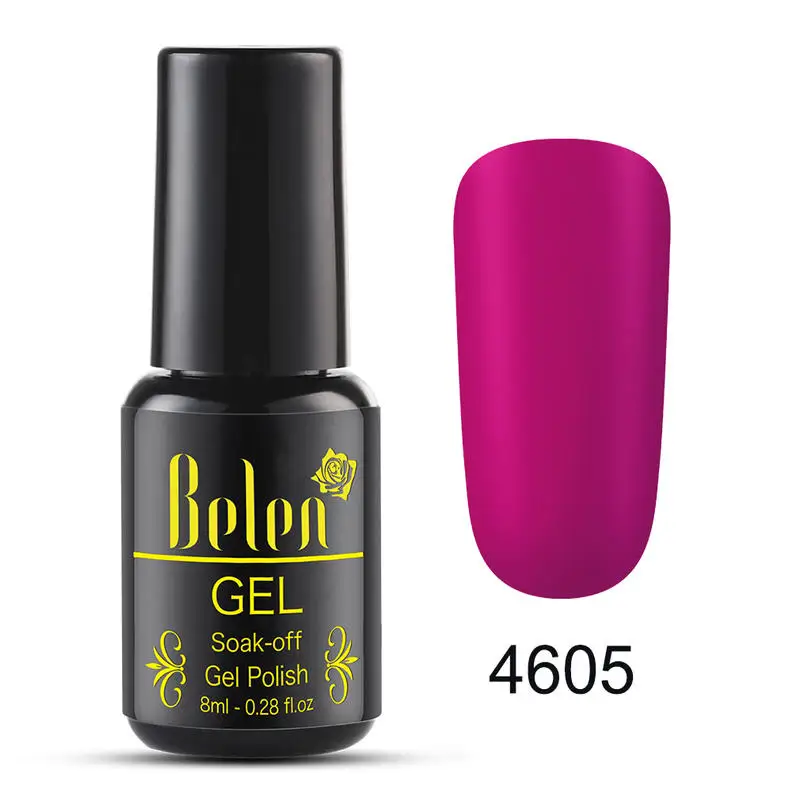 Belen 8 мл одношаговый матовый Гель-лак для ногтей замачиваемый УФ светодиодный Полупостоянный одношаговый лак для ногтей без необходимости Базовый Гель-лак - Цвет: 4605