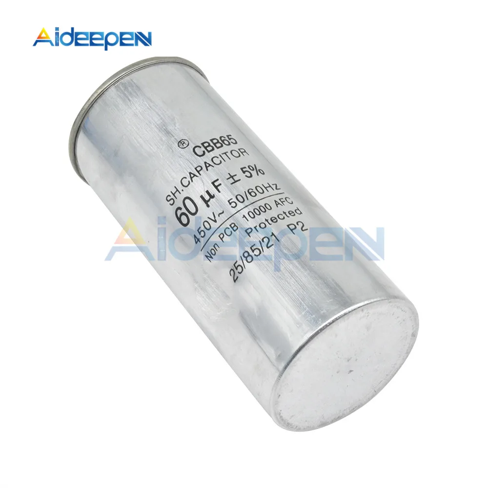 CBB65 60uF 450V AC Motor Capacitor Air Conditioner Compressor Start Capacitor for Air Conditionin Refrigerator Oven Water Pump