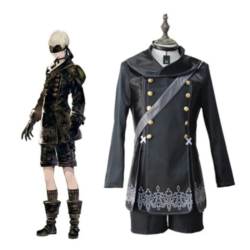 Аниме NieR: Automata Косплей jorha NO.9 Тип S 9s высокое качество Набор персонажей рюкзак парик Взрослый мужской макияж карнавальный костюм