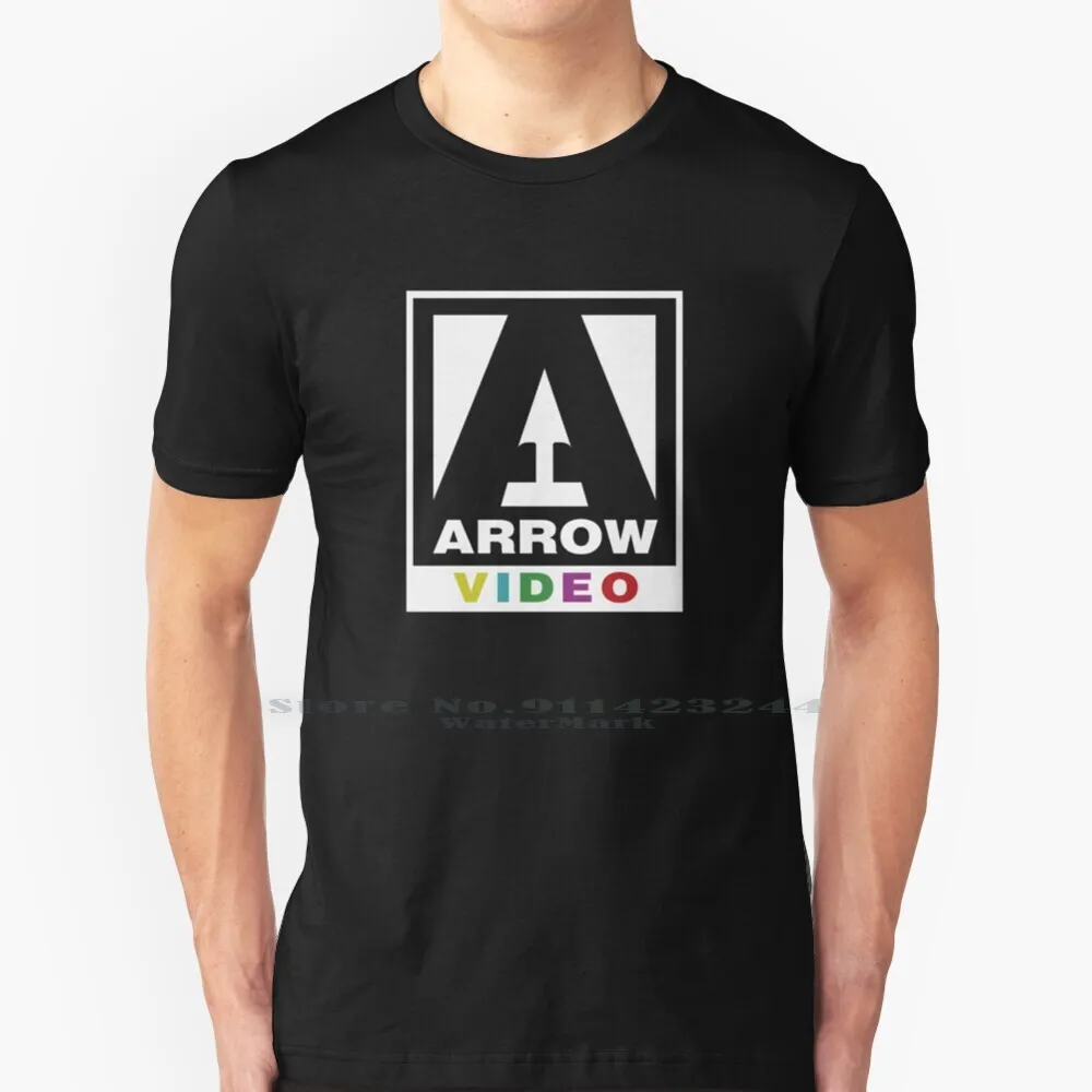Arrow Video Logo (Bianco) T Shirt Cotton 6Xl Arrow Video Cult Film Film Horror Giallo