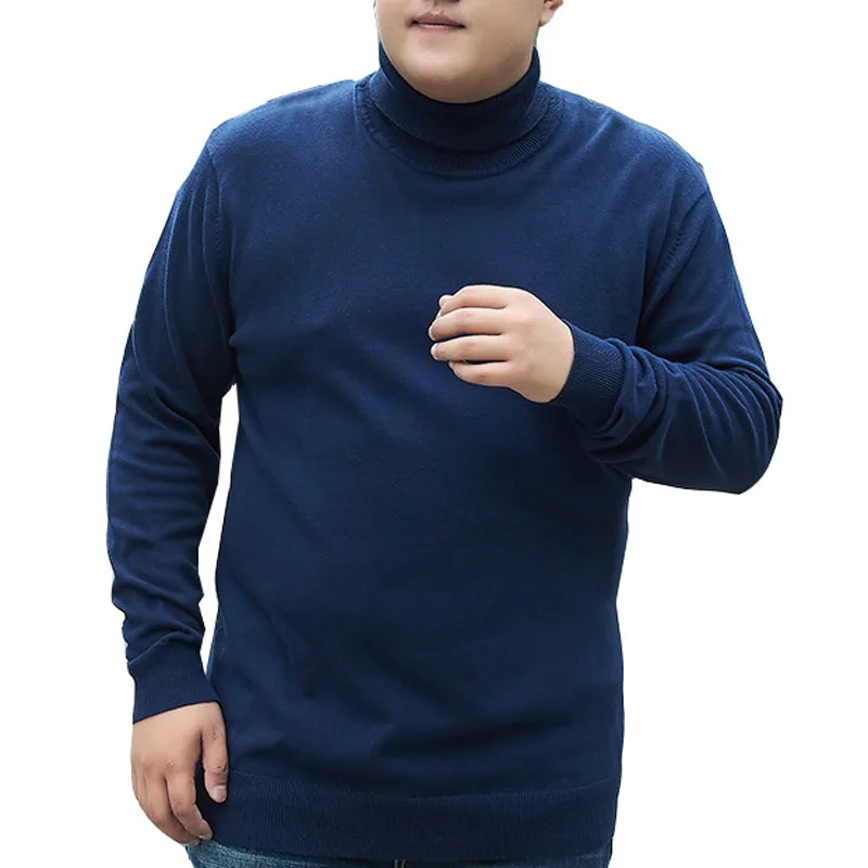 Autumn winter Men sweater 5XL 6XL 7XL 8XL Bust 143cm Plus size Solid color sweater men 3 colors 5