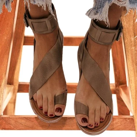 Women Shoes Sandals Summer Flat with Shoes PU Leather Gladiator Luxury Shoes Women Designers Zapatos De Mujer YK026