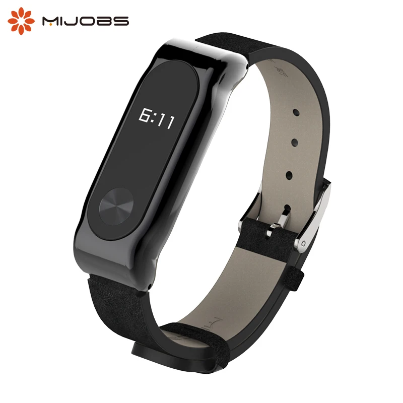 Ремешок для часов Mi Band 2 из искусственной кожи металлический ремешок умных Xiaomi