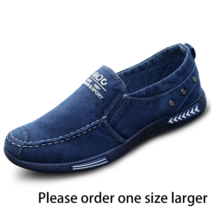 Pаспродажа Модная мужская парусиновая обувь; Мужская Летняя Повседневная обувь из джинсовой ткани; мужские кроссовки; Лоферы без застежки; мокасины дл...