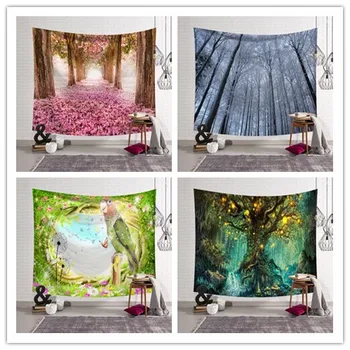 

Beautiful Scenery Tapestry Wall Hanging Sunshine Wall Cloth Tapestry Forest Tapestry Wall Carpet