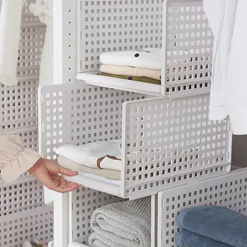 

Clothes Storage Shelf Detachable Multi-layer Wardrobe Clothes Socks Storage Basket Shelf Pants Organizer Closet Storage Basket
