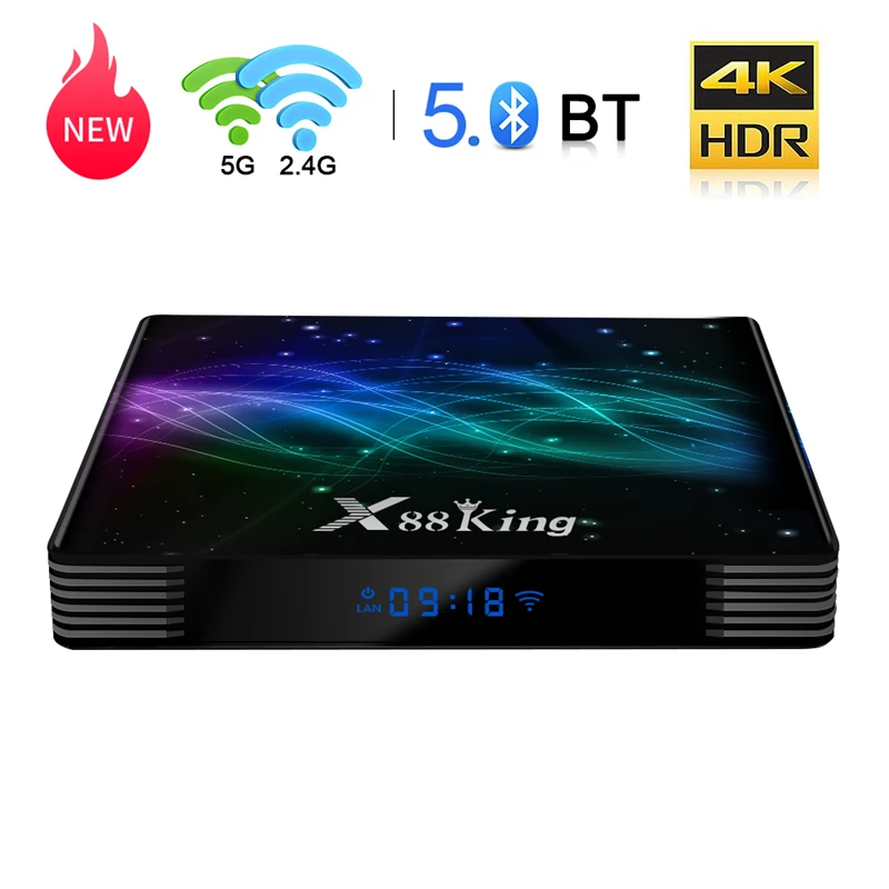 HAAYOT X88 King Смарт Android 9,0 ТВ коробка S922X гекса-core 64bit Cortex 4 Гб 128 IPTV Set-top Box ТВ игры Коробки 4 к HD медиа плеер