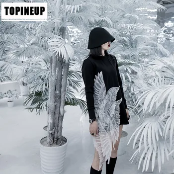 

New Design Popular Chinese-Style Sweater Skirt Summer Long Sleeve Short Dresses Cool Style comfortable Splice Jupe