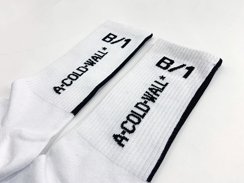 2019FW высокое качество A-COLD-WALL B/1 чулки носки для мужчин и женщин ACW 100% хлопок Crew носки черный/белый