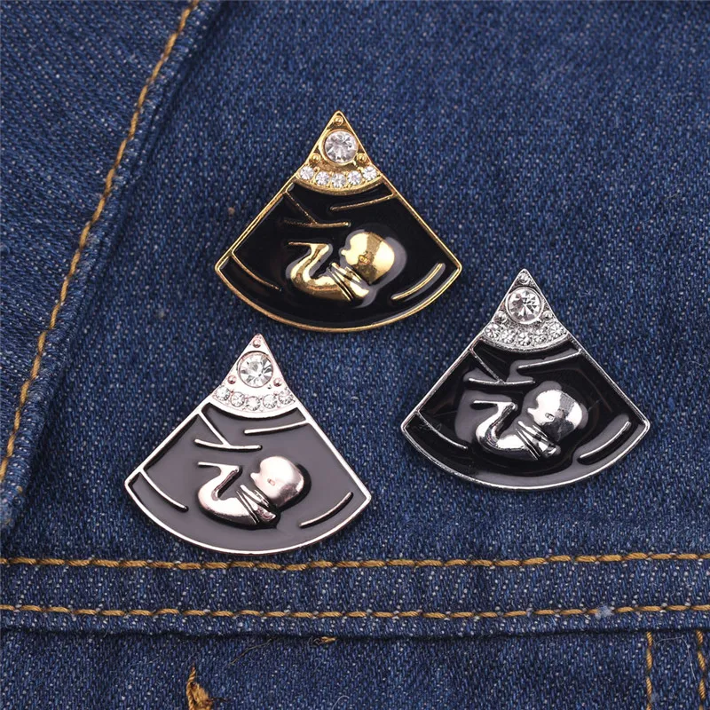 

Free Shipping Wholesale 10Pcs/Lot Pregnancy Baby Brooch Newborn Pin Gift For Mother Medical Jewelry Fashion Enamel Pins