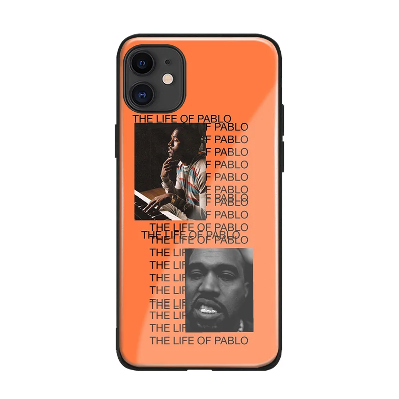 Kanye West rapper hiphop закаленное стекло Мягкий силиконовый чехол для телефона Apple iPhone 6 6s 7