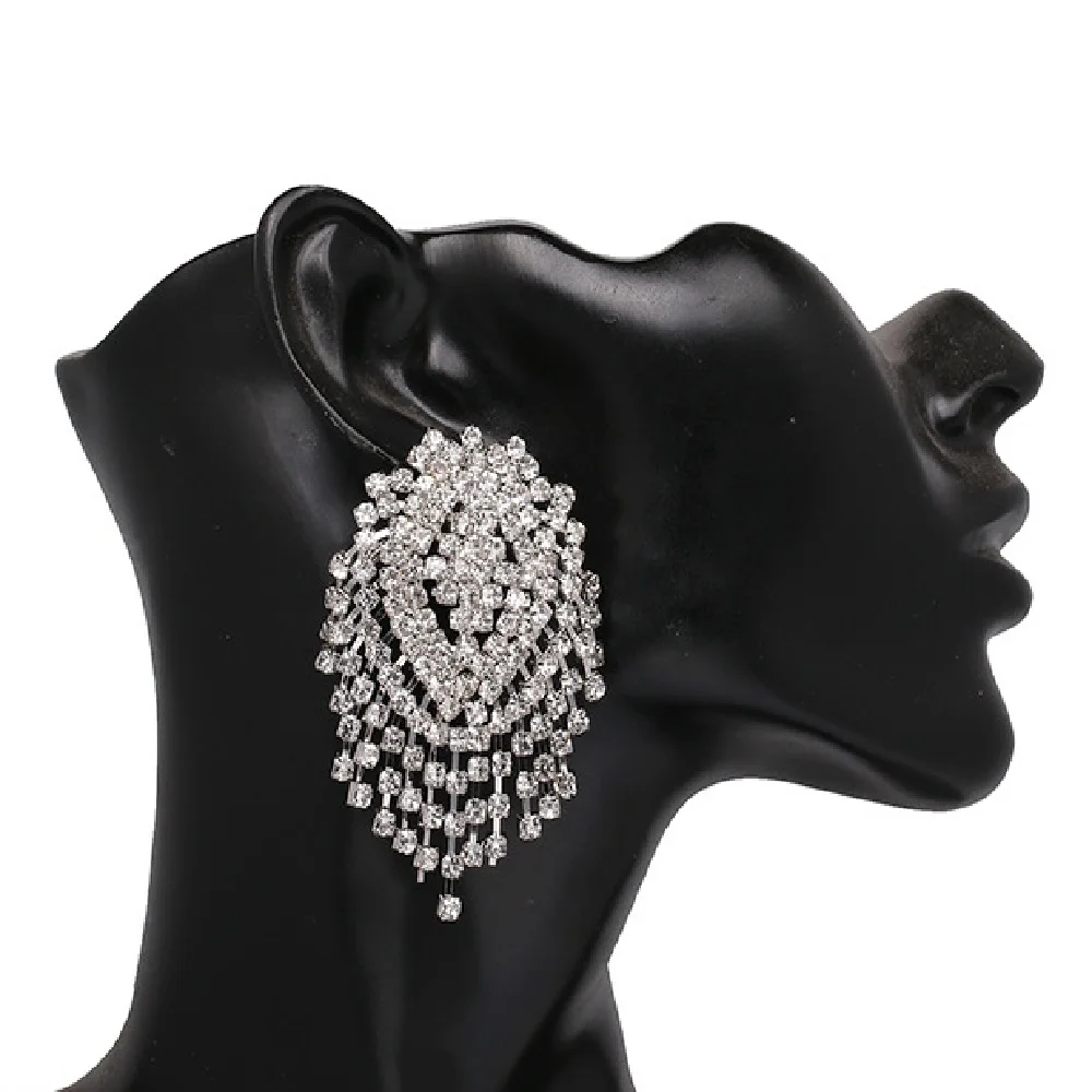 Fashion street shoot environmental protection plating new tassel earrings